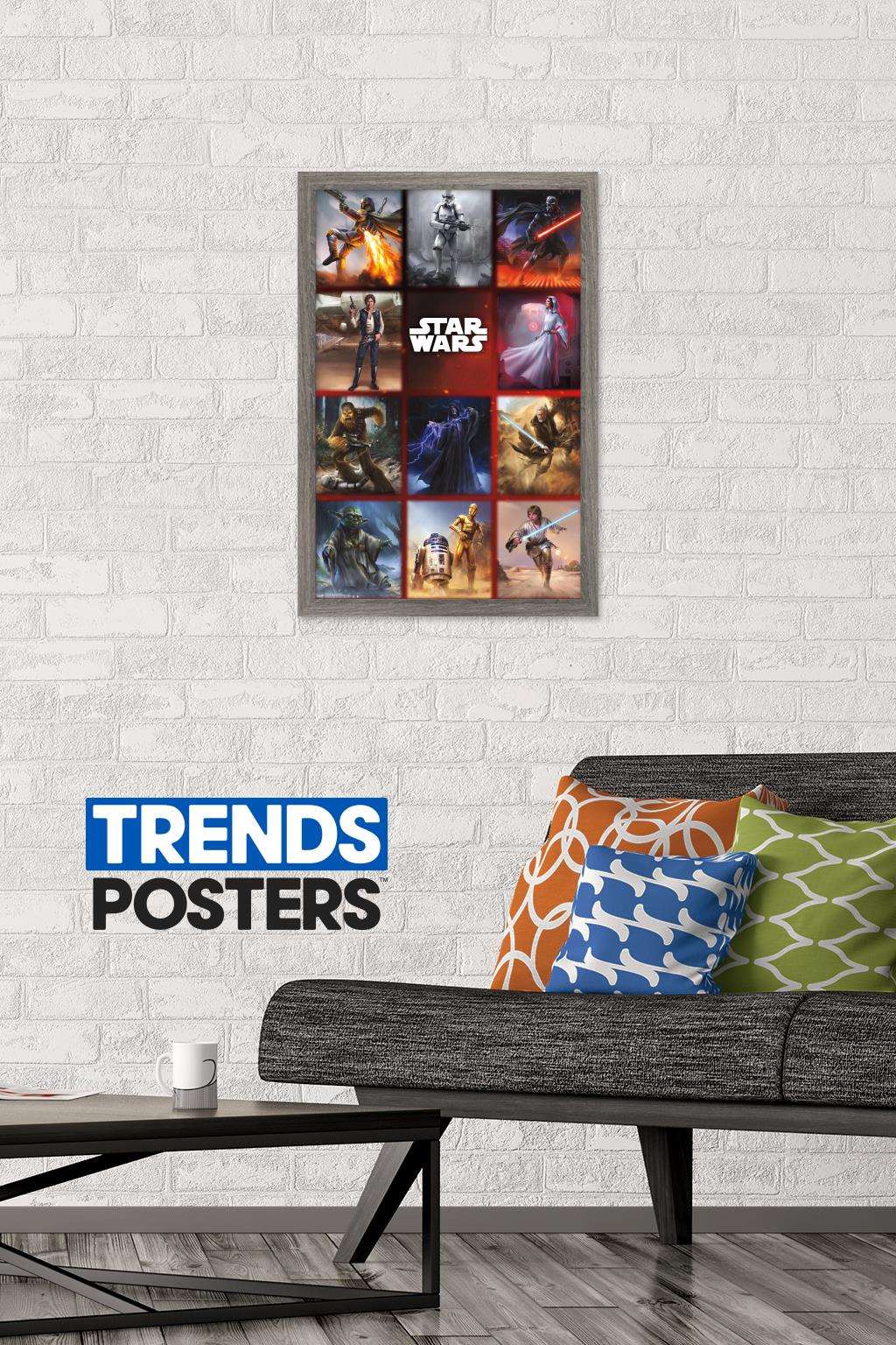 Star Wars: Saga - Moments Grid Wall Poster, 14.725" x 22.375", Framed