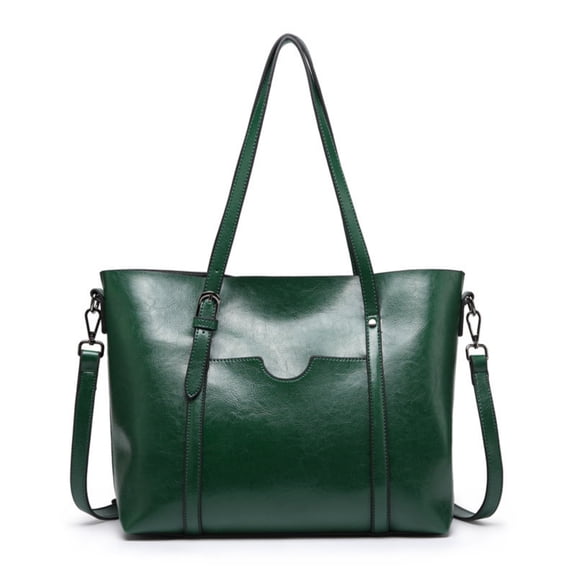 Ladies Shoulder Tote Bags Purses Handbags PU Leather Satchel Green