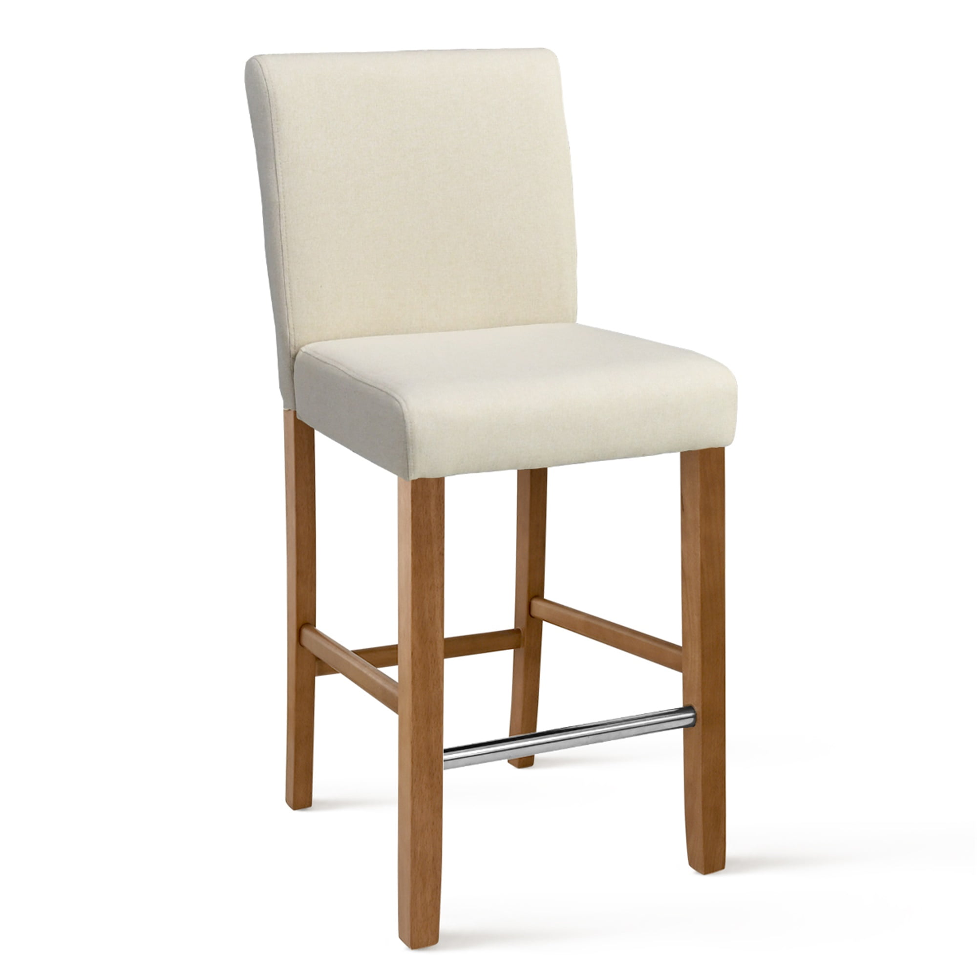 Kepooman 26" Seat Height Dining Set of 2, Modern Kitchen Upholstered Counter Height Leisure Chairs, Beige