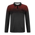 thumbnail image 4 of Blczomt Golf Polos Long Sleeve Casual Dress Red Polos Collared Button Mens Winter Clothes, 4 of 6