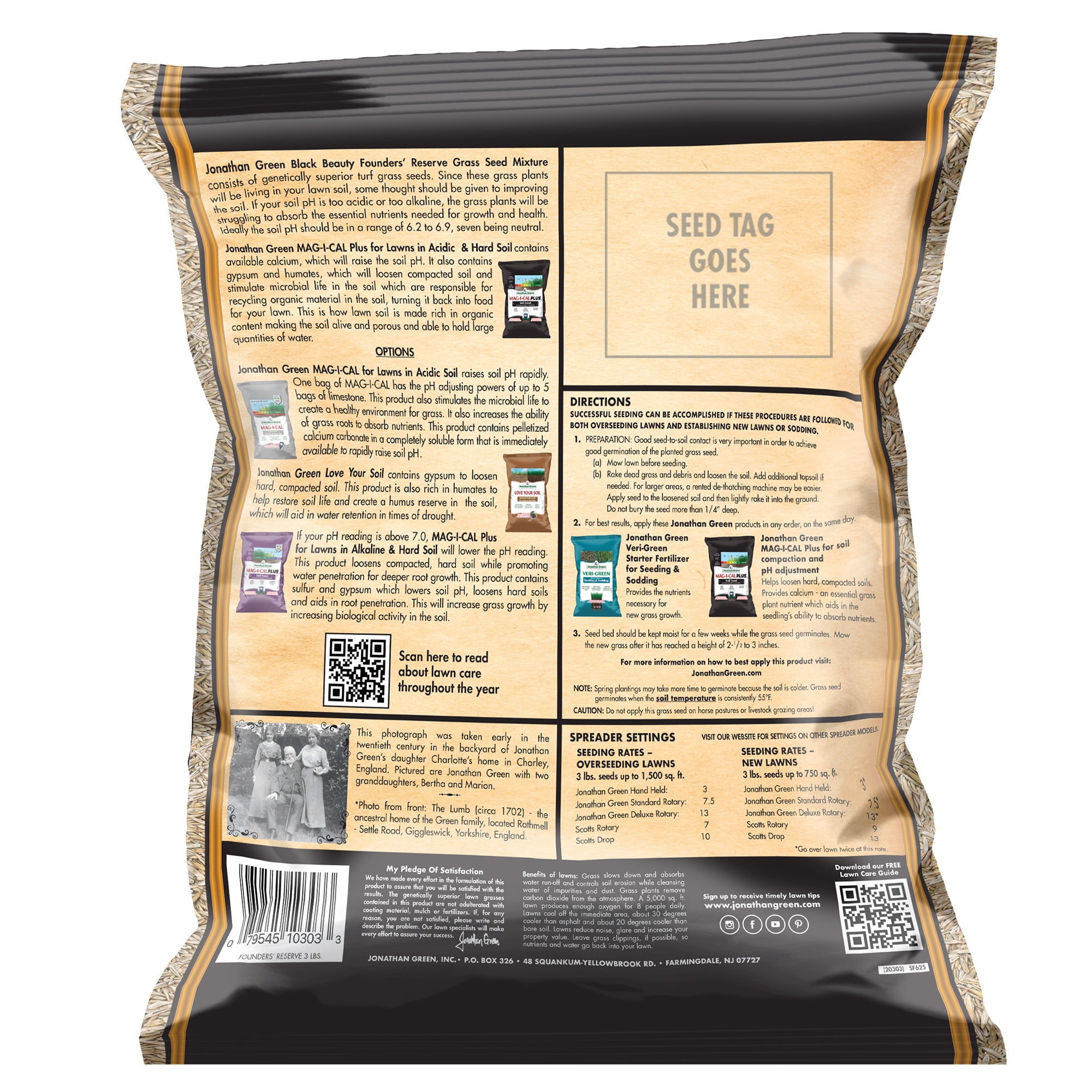 Jonathan Green Black Beauty Founders' Reserve Tall Fescue Grass Seed, 3lbs
