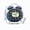 Light Blue, variant on Curved Alarm Clock, Elliptical Night Light Dial, Battery Powered Clock, Bedroom Living Room Timer, Low Light Visible Face, Quiet Operation Alarm, Home Office Desk Clock
