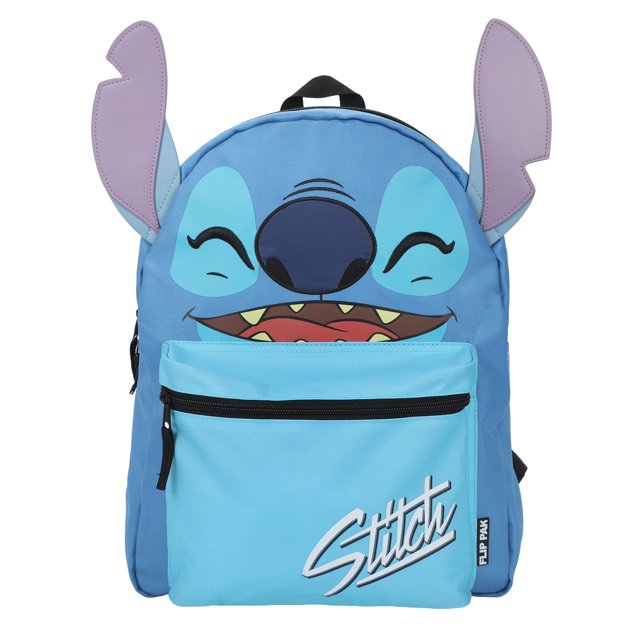 Lilo & Stitch Grand Visage Réversible Sac à Dos 16 Pouces avec Oreilles
