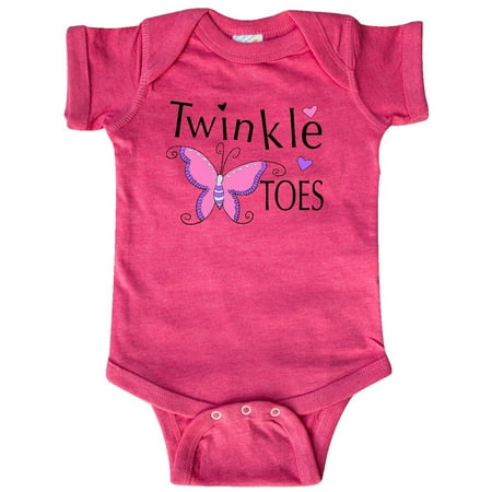 

Inktastic Twinkle Toes pretty butterfly Gift Baby Girl Bodysuit