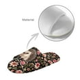 thumbnail image 5 of Xoenoiee Hedgehog Flower Print Slippers for Women Men Memory Foam House Slippers Slip-on Flannel Open Toe Slippers with Anti-Slip Design, 12-13 Women/11-12 Men, 5 of 7