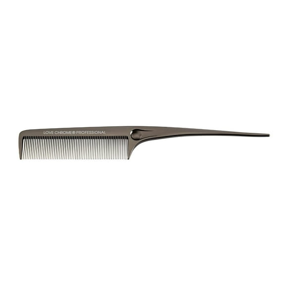 LOVE CHROME PROFESSIONAL B3 STANDARD RING COMB DEEP BLACK/Japanese artisan hair comb