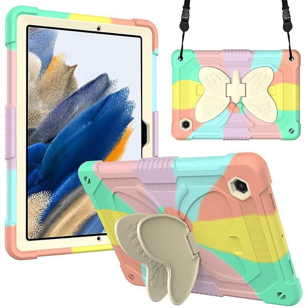 Funda para iPad 9.7 iPad 6.ª 5.ª generación con soporte Portalápices resistente para niñas y niños Protector resistente a prueba de golpes Funda protectora para Ipa Rojo Verde Cocina, Decoración y Otros