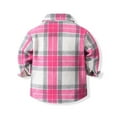 thumbnail image 4 of WOYY Kids Flannel Plaid Long Sleeve Shirt Boys Classic Turn Down Collar Button Shirts, 4 of 6