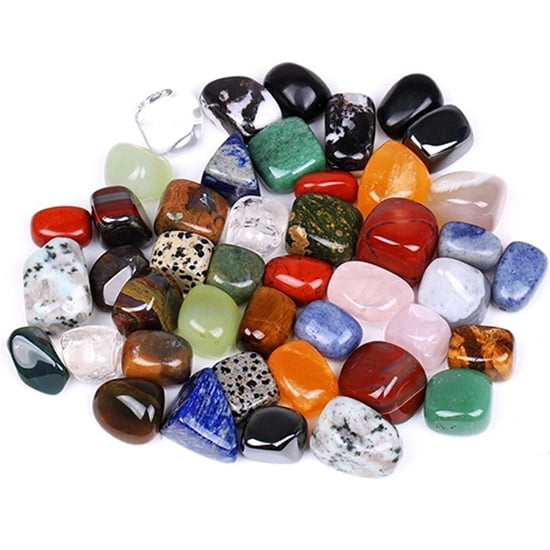 100g Natural Colorful Mixed Tumbled Agate Crystal Bulk Mix Assorted Gem Stone 