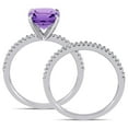 thumbnail image 4 of Everly Women's Amethyst 14k White Gold Bridal Set, 4 of 7