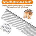 thumbnail image 3 of Pet Steel Grooming Tool Poodle Finishing Butter Comb 7 1/2-inch L, 3 of 5