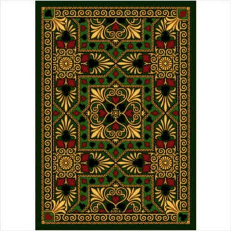 Jackpot Emerald 3 ft.10 in. x 5 ft.4 in. 100 Pct. STAINMASTER Nylon Machine Tufted- Cut Pile Gaming and Entertainment