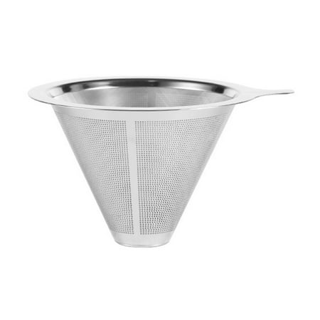 

Joyfeel Coffee Filter 304 Stainless Steel Double Layer Fine Mesh Paperless Reusable Pour Over Coffee Dripper Cone Strainer Funnel Coffee Maker Accessories