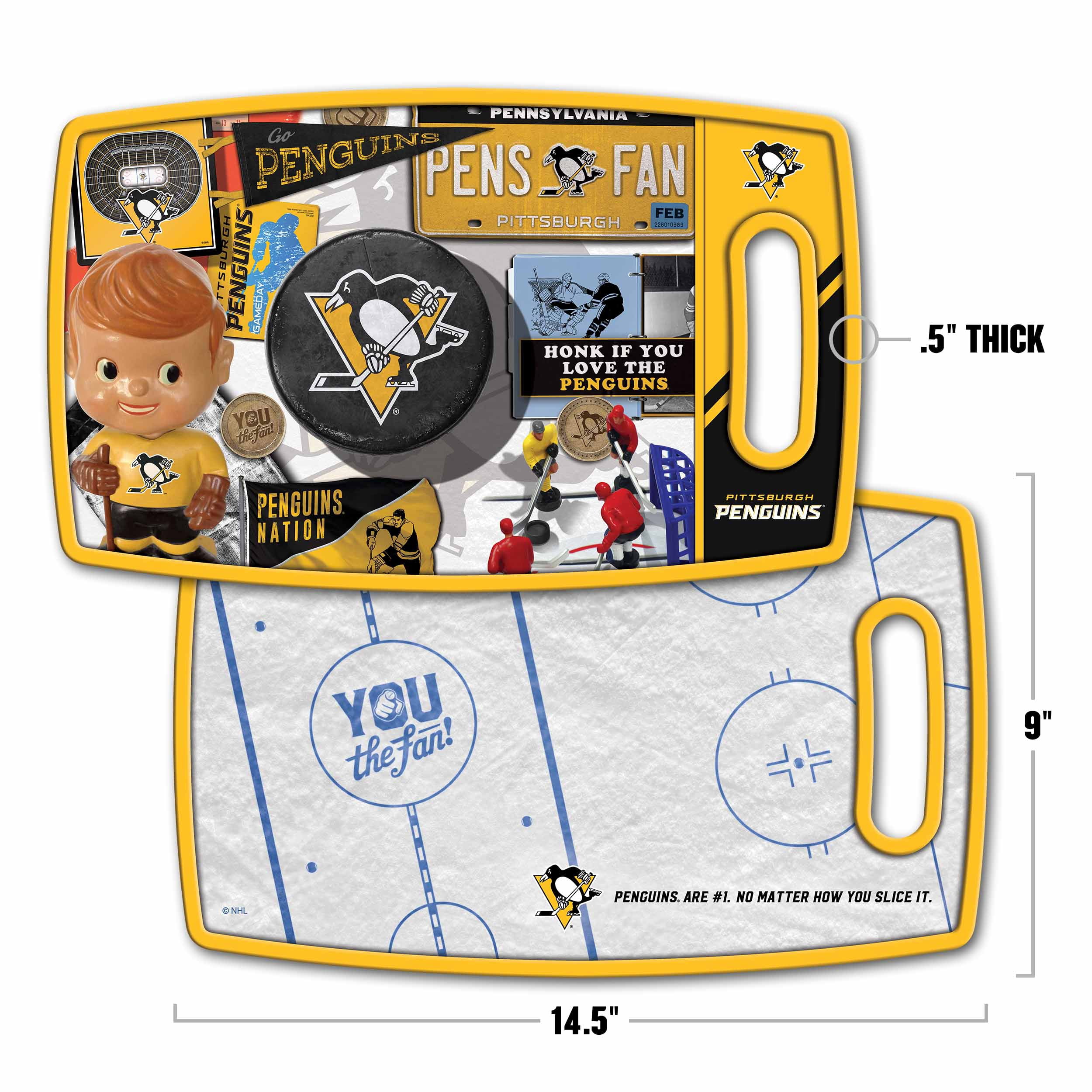 YouTheFan NHL Pittsburgh Penguins Retro Series Cutting Board