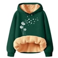 thumbnail image 2 of IMENGL Hiver Printemps Chaud Polaire à Capuche, Vert 5TG, Taille M-5TG, 2 of 4