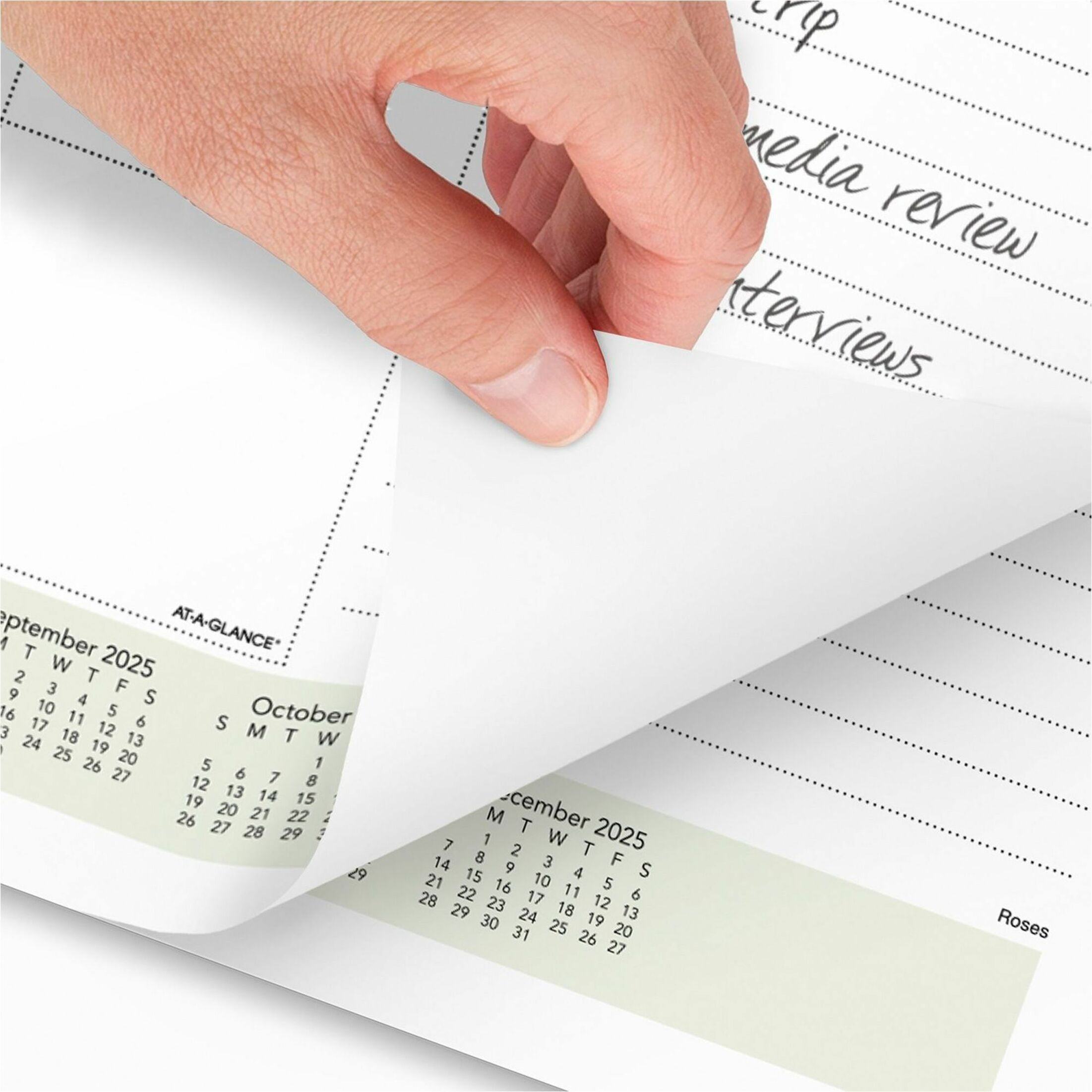 At-A-Glance Panoramic Floral Image Monthly Desk Pad