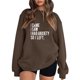 thumbnail image 1 of Gibobby Sudaderas para Mujer Sudaderas de Halloween para mujer playera casual de manga larga(Marrón,CH), 1 of 3