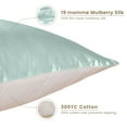 thumbnail image 2 of THXSILK Silk Pillowcase, 19 Momme Zippered Silk Pillowcase with Cotton Underside, 100% Pure Mulberry Silk Pillowcase, 1Pcs, Standard Size(20"x26"), Light Blue, 2 of 6
