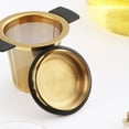 thumbnail image 2 of ReaNea Gold Tea Infuser, Stainless Steel Tea Strainer, Fine Mesh Tea Filters with Double Handles, 2 of 9