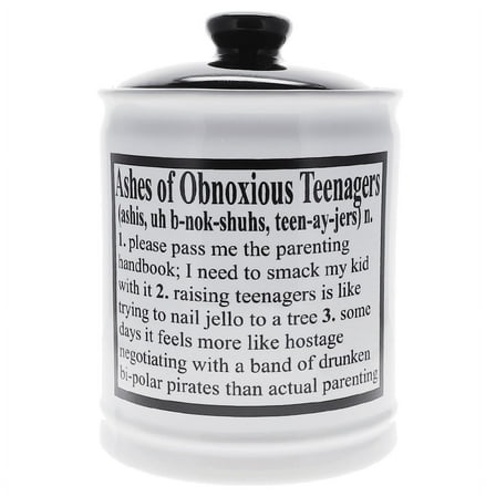 Cottage Creek Ashes of Obnoxious Teenagers White Ceramic Piggy Bank
