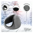 thumbnail image 2 of Motique Accessories Classic Plaid Ear Warmers Men Women Fleece-Lined Winter Earmuff - Grey, 2 of 5