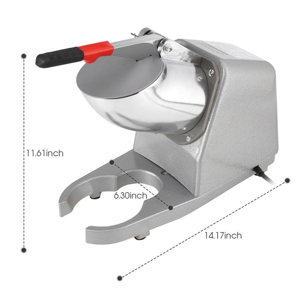 300W Electric Ice Crusher Shaver Machine Snow Cone Maker Shaved Ice Stainless Steel Shaving