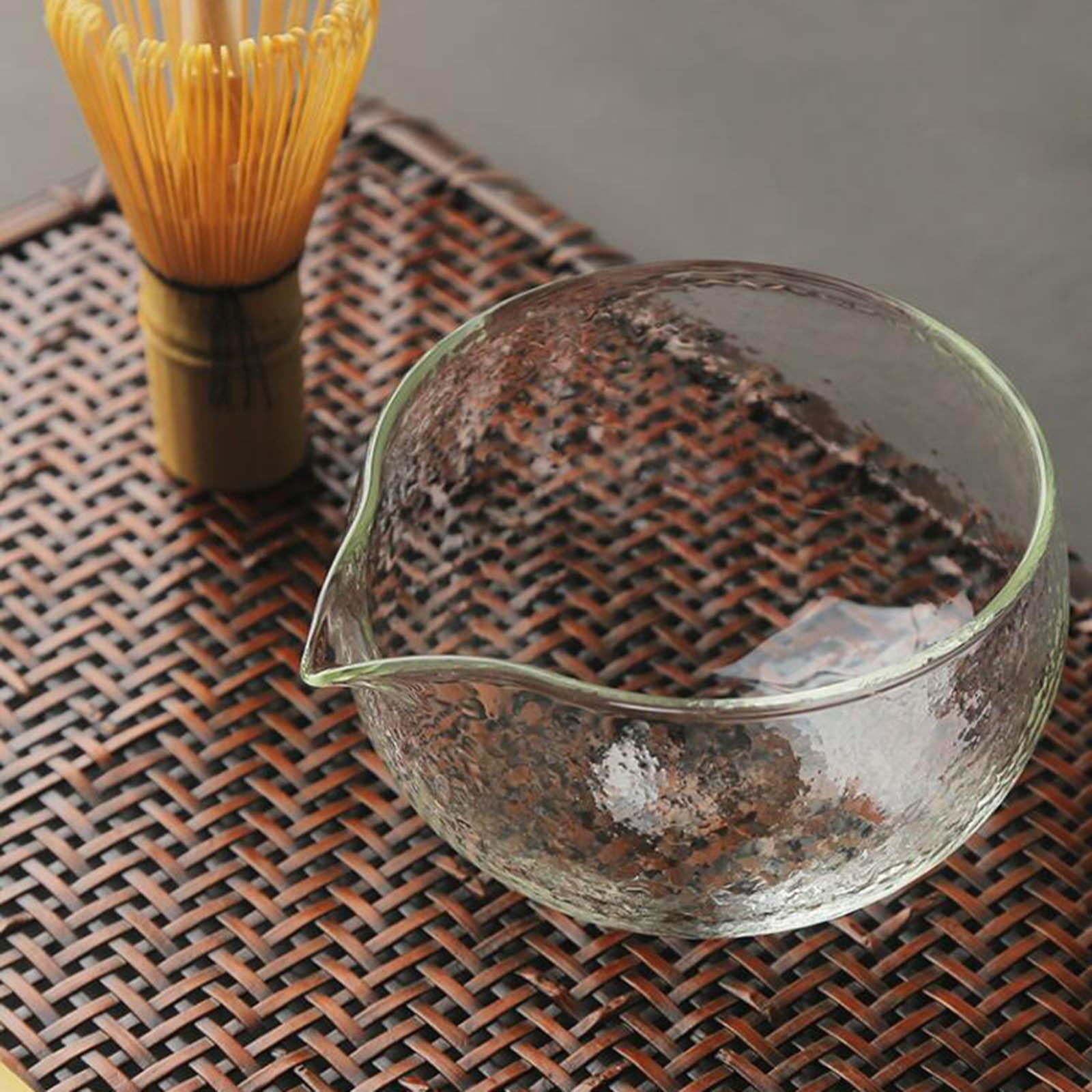 Bol à Matcha En Verre Fait Main Avec Bec Verseur