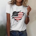 thumbnail image 3 of Tops Florales para las Mujeres Impreso Suéter Cuello Redondo Manga Corta, Ligero Y Casual Tops Cortos para las Mujeres, 3 of 3