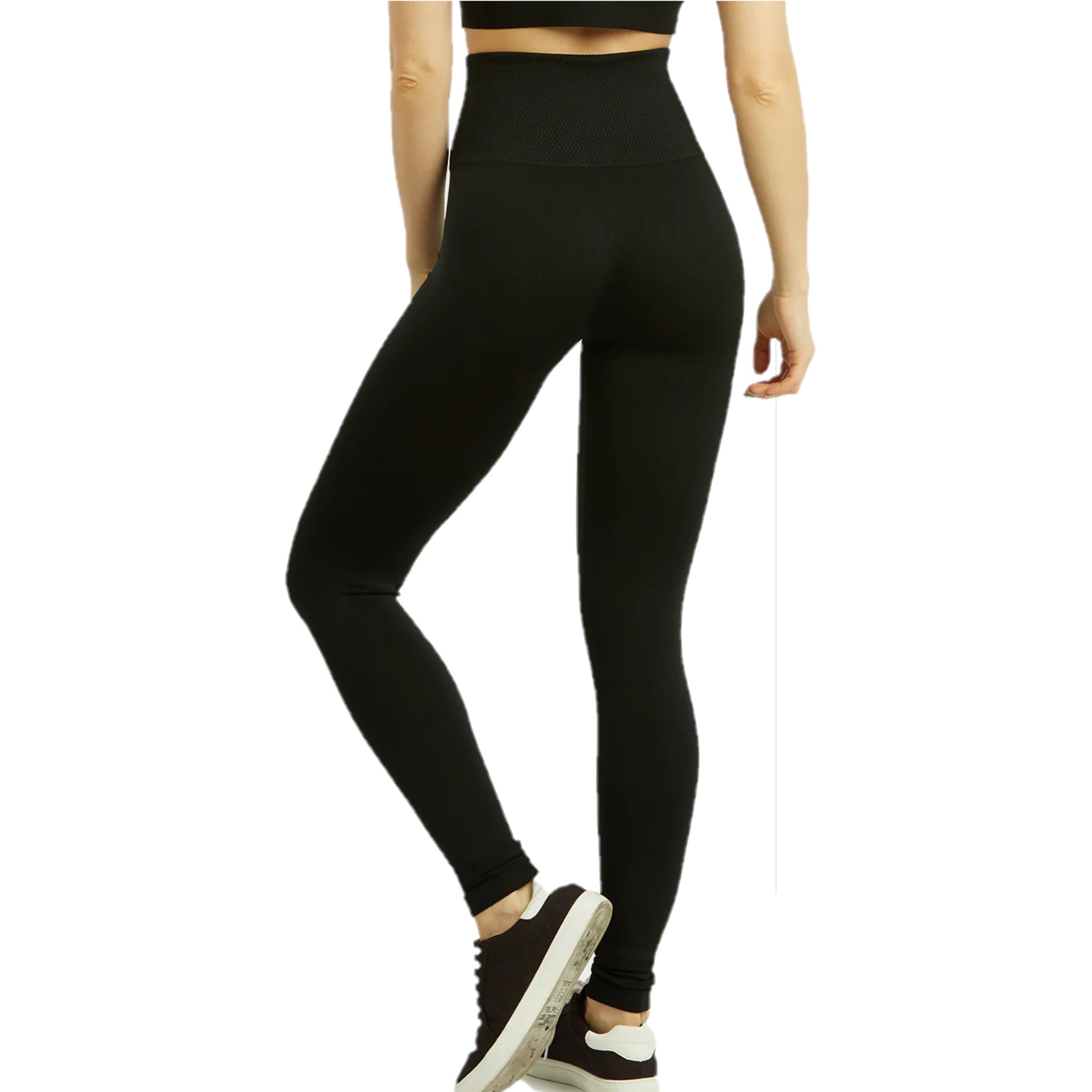 Women's High Waist Extra-Wide Band Leggings, Black, One Size, 1