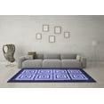 thumbnail image 3 of Ahgly Company Machine Washable Indoor Rectangle Abstract Blue Modern Area Rugs, 2' x 3', 3 of 4