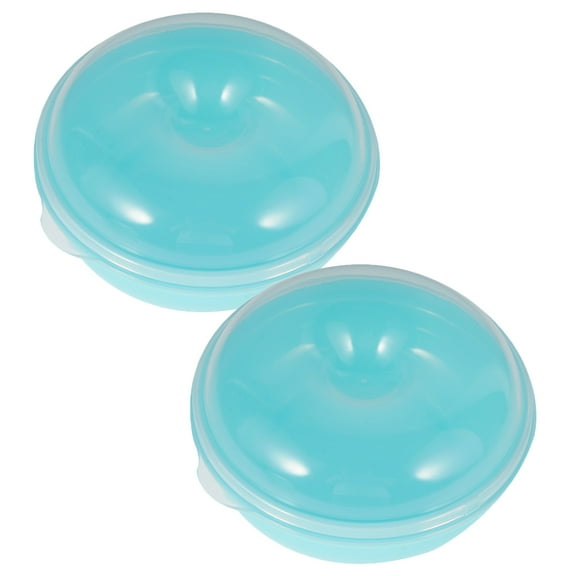 IDEANATEGRATE 2Pcs Countertop Bread Box Sky-Blue Square PP Certified Material For Home Use