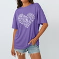 thumbnail image 6 of SUNBS Oversized Graphic Tees for Women - Love Heart Casual T Shirts for Women Round Neck Tops, 6 of 8
