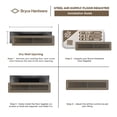 thumbnail image 4 of 2x14 Floor Register Vent Cover - Heavy Duty All-Steel, Adjustable Air Flow, Brown Finish - HVAC Floor Vent for Home by Bryce Hardware (2 x 14 Inch), 4 of 4