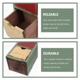Rustic Wood Desktop Office Organizer 2drawer Storage Cosmetic