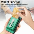 thumbnail image 4 of For Iphone 15 Plus Skin Feel Ring Holder Wallet Magnetic Phone Case(Green),iPhone 16 Plus, 4 of 8