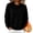 Black, variant on Goodw7 Winter Warm Sweatshirt Women, Crewneck Fleece Lined Pullover with Soft Interior, Cozy Top for Layering, Casual Fall Outfit for Travel