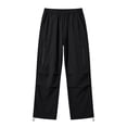 thumbnail image 4 of YueHuiYing Men's Solid-Color Stretch Waist Drawstring Cuffed Casual Sports Water-Resistant Hiking Windbreaker Pants, 4 of 9