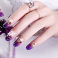 thumbnail image 3 of Presiona Uñas HUOGUO Morado Degradado con puntas largas x24, 3 of 5