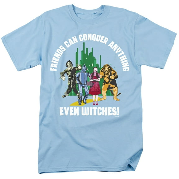 Wizard of Oz Friends Valentine Unisex Adult T Shirt, Light Blue, Large