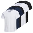 thumbnail image 1 of Jack & Jones Camiseta de Hombre, paquete de 10 - JJEORGANIC BASIC TEE O-NECK, manga corta, algodón orgánico Negro/Blanco/Azul marino XXL (XX-Large), 1 of 7