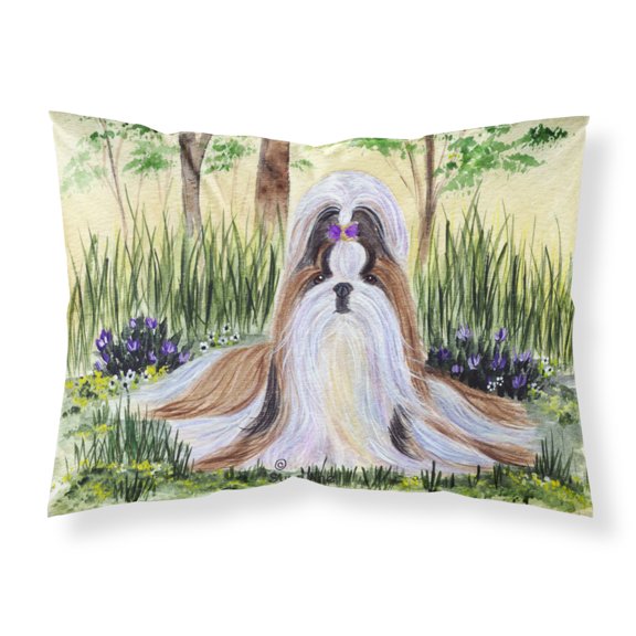 Carolines Treasures SS8112PILLOWCASE Shih Tzu Fabric Standard Pillowcase Standard multicolor