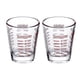 thumbnail image 1 of 2 vasos de taza medidora con escala, taza medidora de líquidos, mini vaso pesado multiusos, vaso de transparente para barra de fiesta, 1 of 9