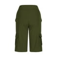 thumbnail image 5 of Mlzmgr Biker Shorts for Women Cargo Pants with Pockets Athltic Long Shorts Elastic Waist Casual Hiking Workout, 5 of 5
