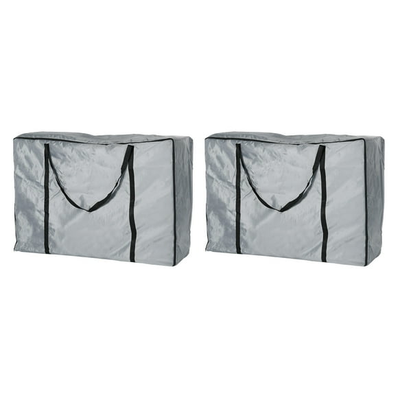 Uxcell Bolsa de Almacenamiento para Sillas de Exterior Impermeable, Bolsa de Transporte para Sillas Plegables, Funda de Silla, Gris, Paquete de 2