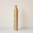 thumbnail image 6 of 3 Piece Handmade Gold Vase, Tall Metal Floor Vase with Embossed Gold Ivy, Large Flower Vase, 6 of 7
