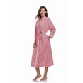 thumbnail image 5 of MAYFISH Women's 100% Cotton Robes Lightweight Kimono Long Soft Bathrobe for Women with Pockets(DustyRose,S), 5 of 6
