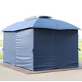 thumbnail image 4 of Sunnydaze 125" x 77" 4-Piece Gazebo Sidewall Set, Navy Polyester Curtains, 4 of 7