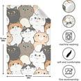 thumbnail image 3 of Coolnut Cute Cartoon Cat Kitchen Dish Towel Set of 6, Soft Absorbent Drying Dishcloths Dish Towels with Hanging Loop for Kitchen Bathroom Bar Home Decor, 28 x 18 Inch Washcloth Gift, 3 of 7
