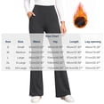 thumbnail image 4 of CBASIHI Womens Flare Leggings with Pockets Fleece Lined Stretchy Elastic Waist Workout Yoga Pants Gray XL, 4 of 9