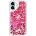 thumbnail image 2 of Case for iPhone 16 Plus Case Glitter Cute Bling Love Liquid Quicksand Clear Soft TPU Girls Women Stylish Bumper Shockproof Protective Cover for iPhone 16 Plus 6.7 inch Rose YB, 2 of 14